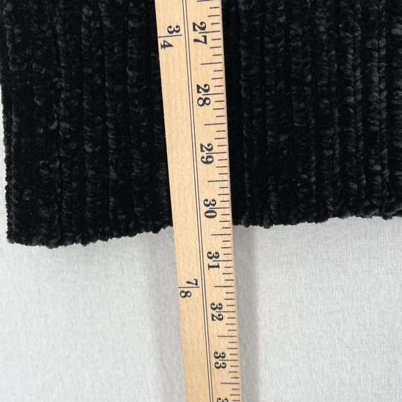 ARITZIA WILFRED Sweater Womens Small Black Chenille V-neck Chunky Oversized - Picture 11 of 11